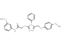 2-({5-[(4-methoxyphenoxy)methyl]-4-phenyl-4H-1,2,4-triazol-3-yl}thio)-N-[3-(methylthio)phenyl]acetamide
