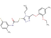 2-({4-allyl-5-[(2-ethoxy-4-methylphenoxy)methyl]-4H-1,2,4-triazol-3-yl}thio)-N-(5-fluoro-2-methylphenyl)acetamide