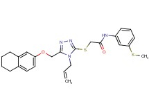 2-({4-allyl-5-[(5,6,7,8-tetrahydro-2-naphthalenyloxy)methyl]-4H-1,2,4-triazol-3-yl}thio)-N-[3-(methylthio)phenyl]acetamide