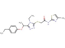 2-({4-ethyl-5-[1-(4-ethylphenoxy)ethyl]-4H-1,2,4-triazol-3-yl}thio)-N-(4-methyl-1,3-thiazol-2-yl)acetamide