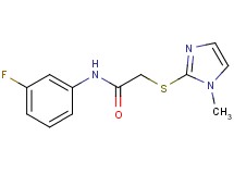 N-(3-fluorophenyl)-2-[(1-methyl-1H-imidazol-2-yl)thio]acetamide