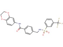 N-(2,3-dihydro-1,4-benzodioxin-6-yl)-4-[({[3-(trifluoromethyl)phenyl]sulfonyl}amino)methyl]benzamide