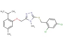 3-[(2,4-dichlorobenzyl)thio]-5-[(2-isopropyl-5-methylphenoxy)methyl]-4-methyl-4H-1,2,4-triazole