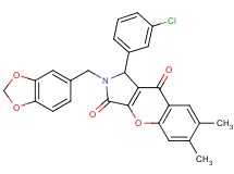 2-(1,3-benzodioxol-5-ylmethyl)-1-(3-chlorophenyl)-6,7-dimethyl-1,2-dihydrochromeno[2,3-c]pyrrole-3,9-dione