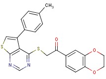 1-(2,3-dihydro-1,4-benzodioxin-6-yl)-2-{[5-(4-methylphenyl)thieno[2,3-d]pyrimidin-4-yl]thio}ethanone