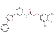 2-(4-chloro-3,5-dimethylphenoxy)-N-[3-(5-phenyl-1,3,4-oxadiazol-2-yl)phenyl]acetamide