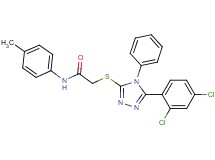 2-{[5-(2,4-dichlorophenyl)-4-phenyl-4H-1,2,4-triazol-3-yl]thio}-N-(4-methylphenyl)acetamide