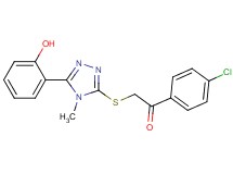 1-(4-chlorophenyl)-2-{[5-(2-hydroxyphenyl)-4-methyl-4H-1,2,4-triazol-3-yl]thio}ethanone
