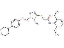 2-({5-[(4-cyclohexylphenoxy)methyl]-4-methyl-4H-1,2,4-triazol-3-yl}thio)-N-(2,6-diethylphenyl)acetamide
