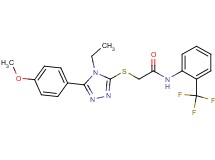 2-{[4-ethyl-5-(4-methoxyphenyl)-4H-1,2,4-triazol-3-yl]thio}-N-[2-(trifluoromethyl)phenyl]acetamide