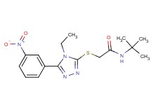 N-(tert-butyl)-2-{[4-ethyl-5-(3-nitrophenyl)-4H-1,2,4-triazol-3-yl]thio}acetamide