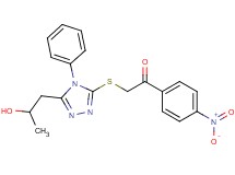 2-{[5-(2-hydroxypropyl)-4-phenyl-4H-1,2,4-triazol-3-yl]thio}-1-(4-nitrophenyl)ethanone