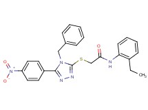 2-{[4-benzyl-5-(4-nitrophenyl)-4H-1,2,4-triazol-3-yl]thio}-N-(2-ethylphenyl)acetamide