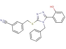 3-({[4-benzyl-5-(2-hydroxyphenyl)-4H-1,2,4-triazol-3-yl]thio}methyl)benzonitrile
