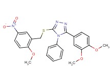 3-(3,4-dimethoxyphenyl)-5-[(2-methoxy-5-nitrobenzyl)thio]-4-phenyl-4H-1,2,4-triazole