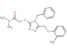 2-({4-benzyl-5-[(2-methylphenoxy)methyl]-4H-1,2,4-triazol-3-yl}thio)-N,N-dimethylacetamide