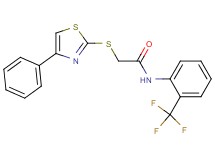 2-[(4-phenyl-1,3-thiazol-2-yl)thio]-N-[2-(trifluoromethyl)phenyl]acetamide