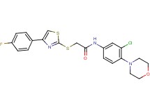 N-[3-chloro-4-(4-morpholinyl)phenyl]-2-{[4-(4-fluorophenyl)-1,3-thiazol-2-yl]thio}acetamide