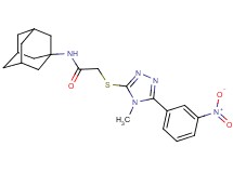 N-1-adamantyl-2-{[4-methyl-5-(3-nitrophenyl)-4H-1,2,4-triazol-3-yl]thio}acetamide