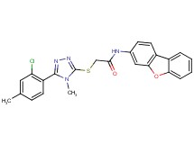 2-{[5-(2-chloro-4-methylphenyl)-4-methyl-4H-1,2,4-triazol-3-yl]thio}-N-dibenzo[b,d]furan-3-ylacetamide