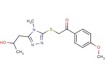2-{[5-(2-hydroxypropyl)-4-methyl-4H-1,2,4-triazol-3-yl]thio}-1-(4-methoxyphenyl)ethanone