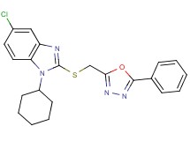 5-chloro-1-cyclohexyl-2-{[(5-phenyl-1,3,4-oxadiazol-2-yl)methyl]thio}-1H-benzimidazole