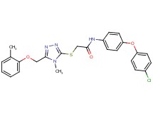 N-[4-(4-chlorophenoxy)phenyl]-2-({4-methyl-5-[(2-methylphenoxy)methyl]-4H-1,2,4-triazol-3-yl}thio)acetamide