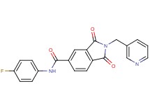 N-(4-fluorophenyl)-1,3-dioxo-2-(3-pyridinylmethyl)-5-isoindolinecarboxamide