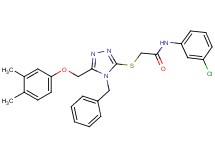 2-({4-benzyl-5-[(3,4-dimethylphenoxy)methyl]-4H-1,2,4-triazol-3-yl}thio)-N-(3-chlorophenyl)acetamide
