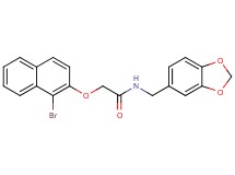 N-(1,3-benzodioxol-5-ylmethyl)-2-[(1-bromo-2-naphthyl)oxy]acetamide