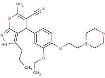 6-amino-4-{3-ethoxy-4-[2-(4-morpholinyl)ethoxy]phenyl}-3-propyl-2,4-dihydropyrano[2,3-c]pyrazole-5-carbonitrile