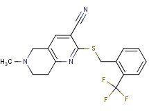 6-methyl-2-{[2-(trifluoromethyl)benzyl]thio}-5,6,7,8-tetrahydro-1,6-naphthyridine-3-carbonitrile