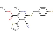 ethyl 5-cyano-6-[(4-fluorobenzyl)thio]-2-methyl-4-(2-thienyl)-1,4-dihydro-3-pyridinecarboxylate