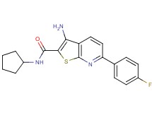 3-amino-N-cyclopentyl-6-(4-fluorophenyl)thieno[2,3-b]pyridine-2-carboxamide