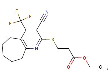 ethyl 3-{[3-cyano-4-(trifluoromethyl)-6,7,8,9-tetrahydro-5H-cyclohepta[b]pyridin-2-yl]thio}propanoate
