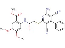 methyl 2-({[(6-amino-3,5-dicyano-4-phenyl-2-pyridinyl)thio]acetyl}amino)-4,5-dimethoxybenzoate