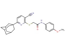 2-{[6-(1-adamantyl)-3-cyano-2-pyridinyl]thio}-N-(4-methoxyphenyl)acetamide