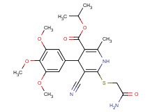 isopropyl 6-[(2-amino-2-oxoethyl)thio]-5-cyano-2-methyl-4-(3,4,5-trimethoxyphenyl)-1,4-dihydro-3-pyridinecarboxylate
