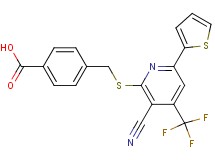 4-({[3-cyano-6-(2-thienyl)-4-(trifluoromethyl)-2-pyridinyl]thio}methyl)benzoic acid