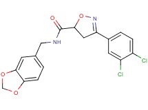 N-(1,3-benzodioxol-5-ylmethyl)-3-(3,4-dichlorophenyl)-4,5-dihydro-5-isoxazolecarboxamide