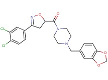 1-(1,3-benzodioxol-5-ylmethyl)-4-{[3-(3,4-dichlorophenyl)-4,5-dihydro-5-isoxazolyl]carbonyl}piperazine