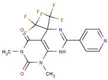 1,3-dimethyl-7-(4-pyridinyl)-5,5-bis(trifluoromethyl)-5,8-dihydropyrimido[4,5-d]pyrimidine-2,4(1H,3H)-dione