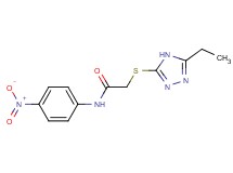 2-[(5-ethyl-4H-1,2,4-triazol-3-yl)thio]-N-(4-nitrophenyl)acetamide