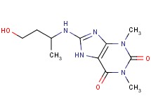 8-[(3-hydroxy-1-methylpropyl)amino]-1,3-dimethyl-3,7-dihydro-1H-purine-2,6-dione