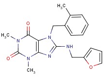 8-[(2-furylmethyl)amino]-1,3-dimethyl-7-(2-methylbenzyl)-3,7-dihydro-1H-purine-2,6-dione
