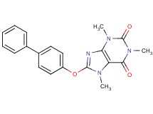 8-(4-biphenylyloxy)-1,3,7-trimethyl-3,7-dihydro-1H-purine-2,6-dione