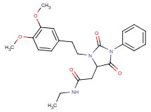 2-{3-[2-(3,4-dimethoxyphenyl)ethyl]-2,5-dioxo-1-phenyl-4-imidazolidinyl}-N-ethylacetamide
