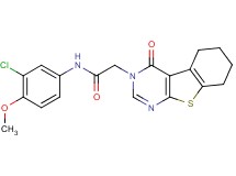 N-(3-chloro-4-methoxyphenyl)-2-(4-oxo-5,6,7,8-tetrahydro[1]benzothieno[2,3-d]pyrimidin-3(4H)-yl)acetamide