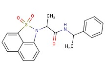 2-(1,1-dioxido-2H-naphtho[1,8-cd]isothiazol-2-yl)-N-(1-phenylethyl)propanamide