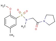2-methoxy-N,5-dimethyl-N-[2-oxo-2-(1-pyrrolidinyl)ethyl]benzenesulfonamide